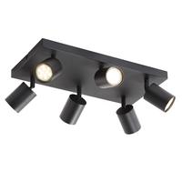 DECKENSTRAHLER Flammund 40/20/14.4 cm - Schwarz, Metall (40/20/14.4cm) - ZMH