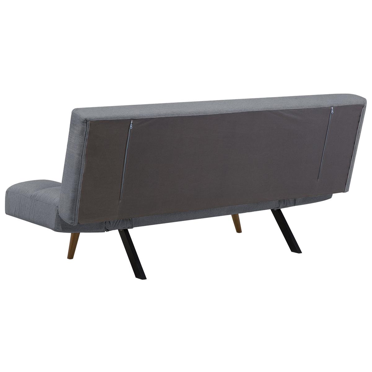 3-SITZER-SCHLAFSOFA hellgrau Ingaro - Hellbraun/Grau, Textil (182/86/79cm) - Beliani