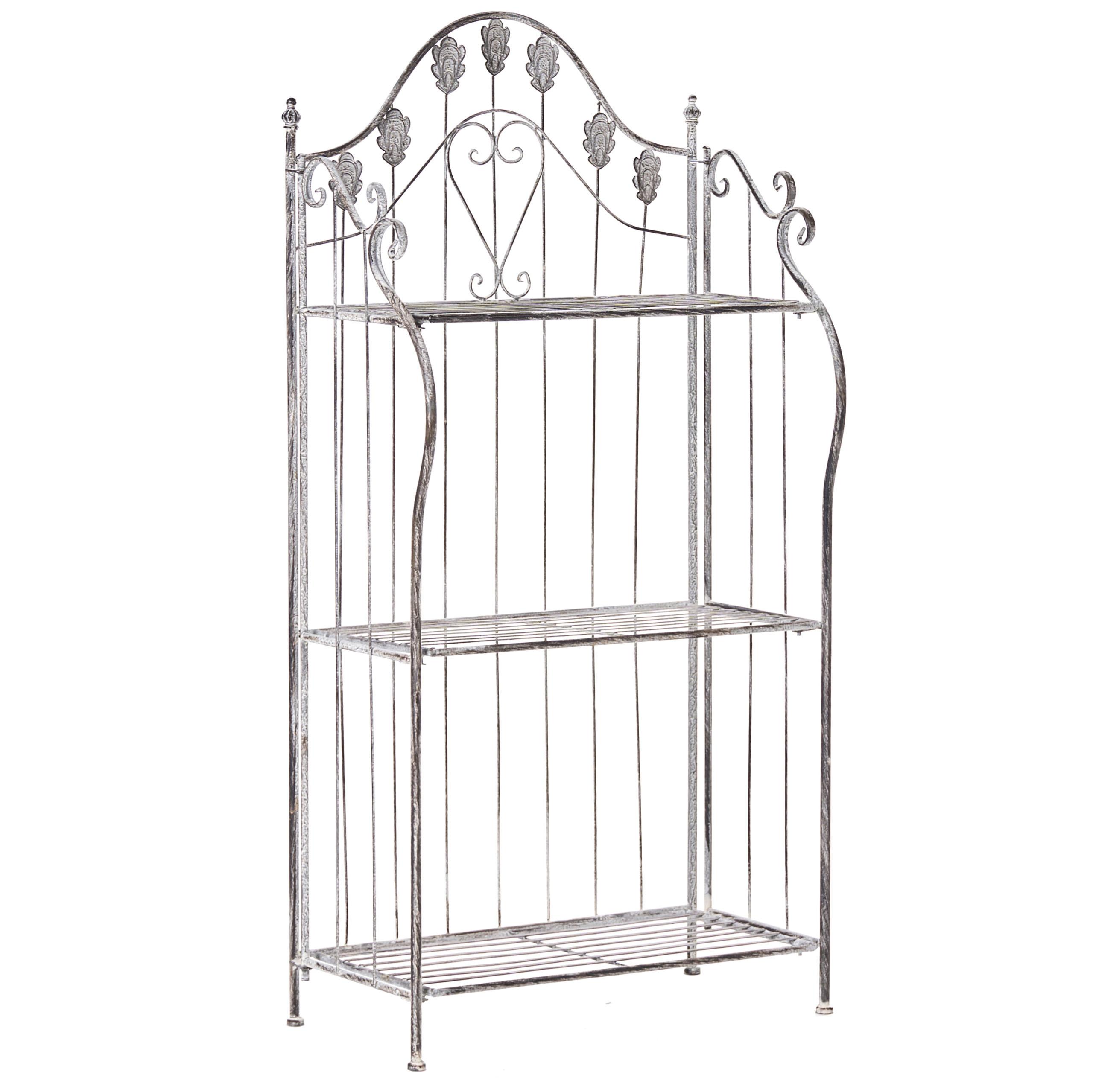 REGAL Metall 123 cm 59 cm Grau Visano - Dunkelgrau/Grau, Metall (59/123/30cm) - Beliani