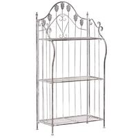 REGAL Metall 123 cm 59 cm Grau Visano - Dunkelgrau/Grau, Metall (59/123/30cm) - Beliani