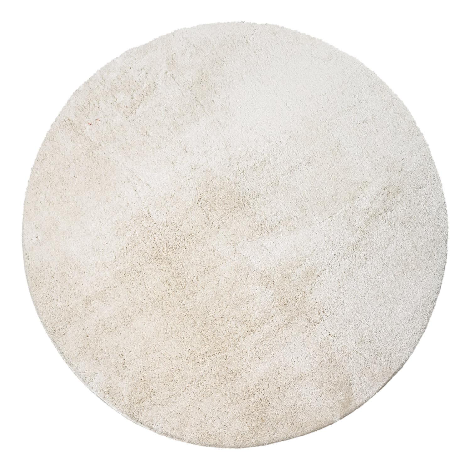 KURZFLORTEPPICH, einfarbig, Creme, Ø 120 cm - Beige, Textil (120/120cm) - KADIMA DESIGN