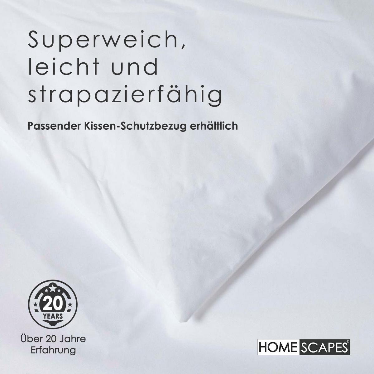 BETTDECKENSCHONER wasserdicht 155/220 cm - Weiß, Textil (155/220cm) - Homescapes