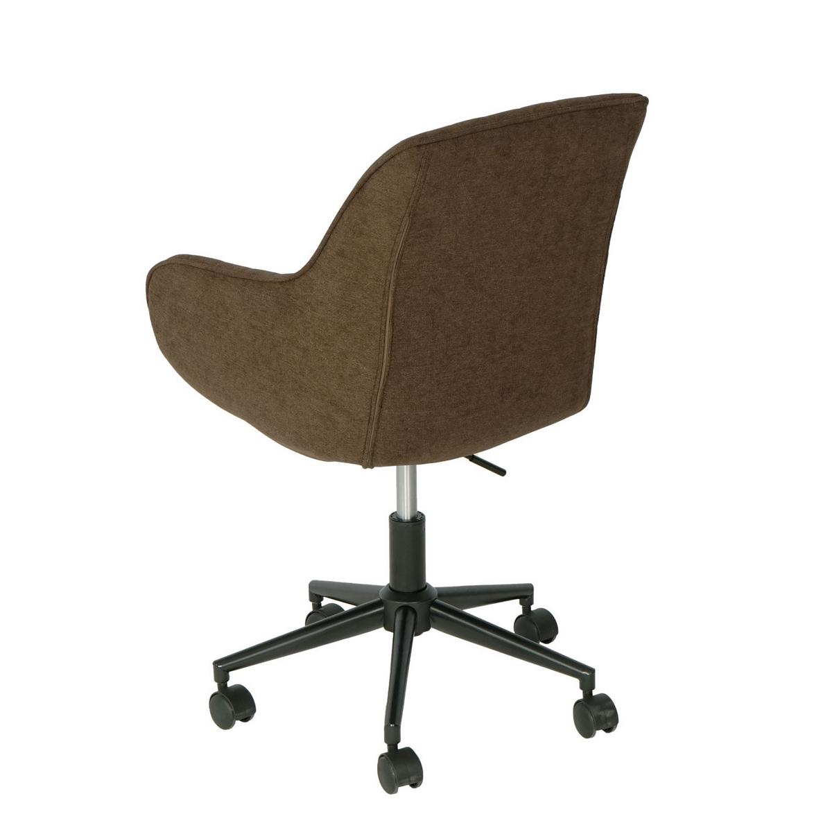 BÜROSTUHL MIT ARMLEHNE Braun - Braun, Textil (58/87/58cm) - MCW