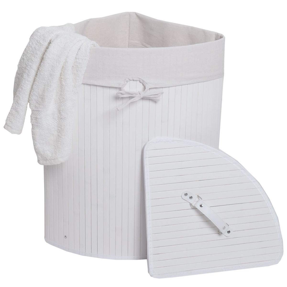 ECKWÄSCHEKORB Weiß - Weiß, Textil (48/61/35cm) - MCW