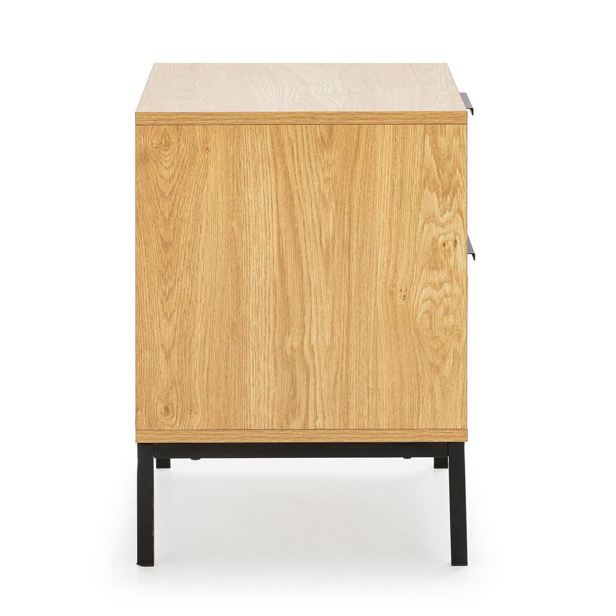 NACHTTISCH Monica 2 schubladen in Eichenfarbe - Honigeiche, Holzwerkstoff (50/55/40cm) - VS Venta-stock