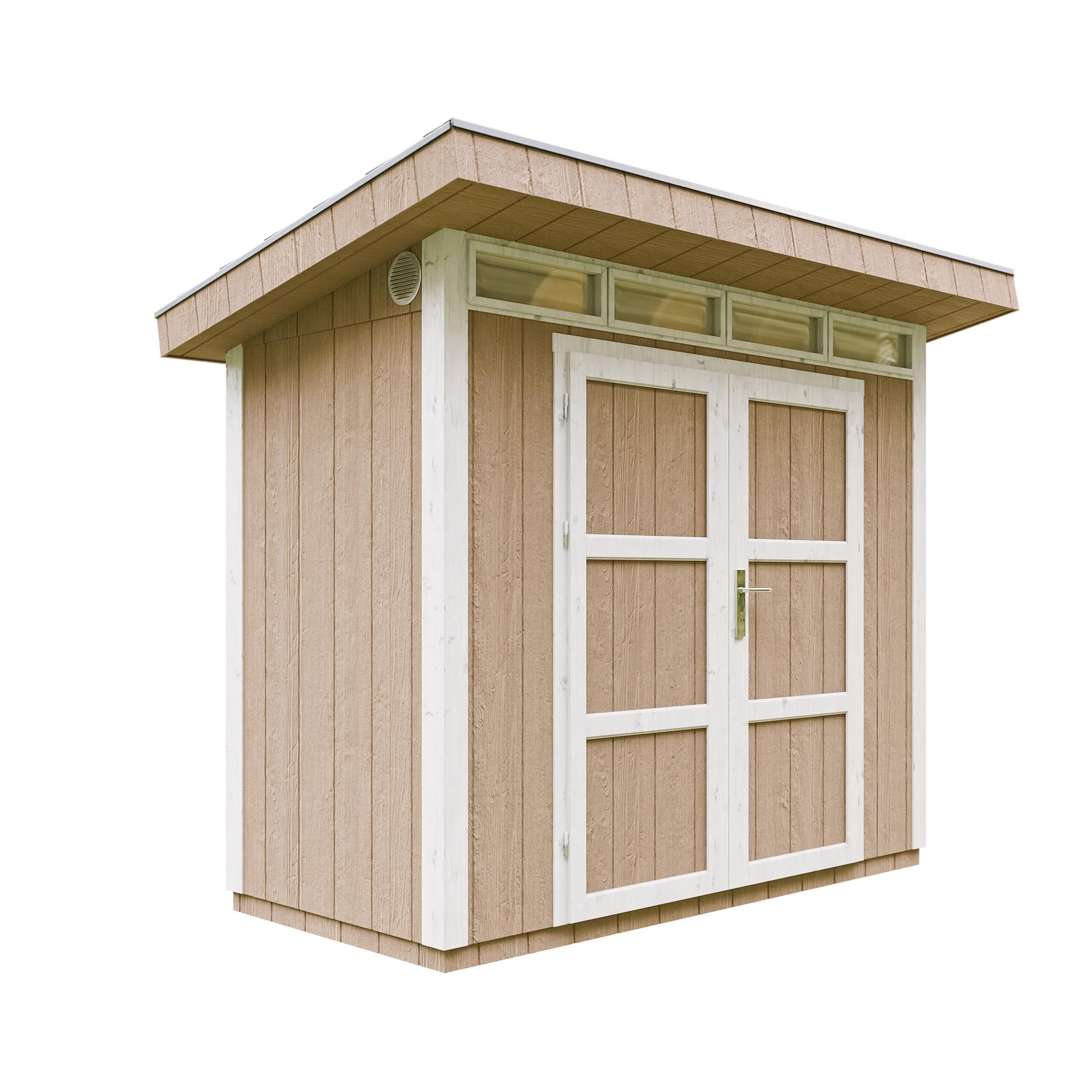 HOLZ-GARTENHAUS basis LP SmartSide 3m² mit B161xL293xH239 cm - M901A - TERRA BROWN - Hellbraun, Holz (294/239/161cm) - Timbela
