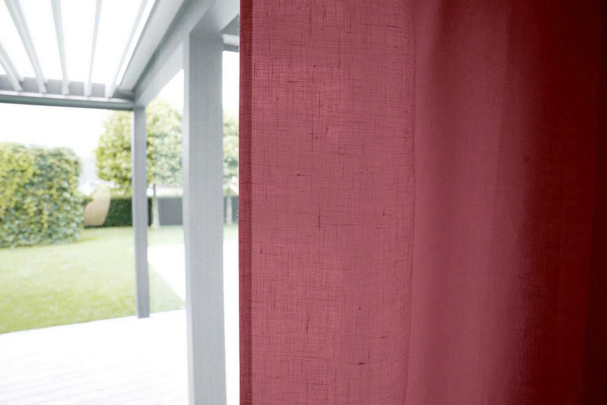 SCHLAUFENVORHANG reines Leinen mit verdeckten Schlaufen rose-de provence 135/245 cm - Altrosa, Naturmaterialien (135/255cm) - beties Heimtextil