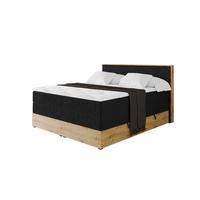 BOXSPRINGBETT LOLLI9 -KING 140x200 - H3/H4 Schwarz - Schwarz, Holzwerkstoff (140/200cm) - ALTDECOR