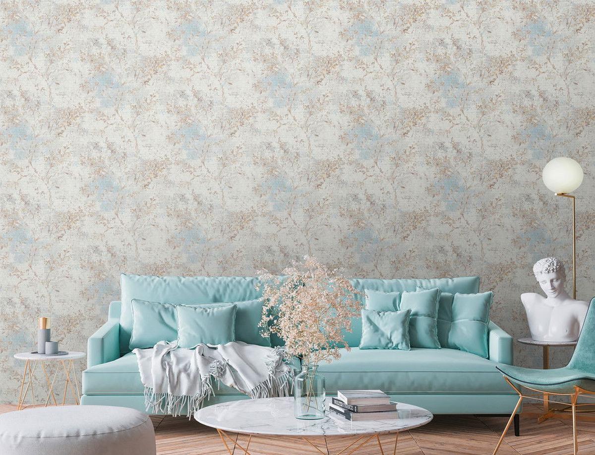 VLIESTAPETE Blau 53/1005 cm - Blau, Textil (53/1cm) - KUNSTLOFT