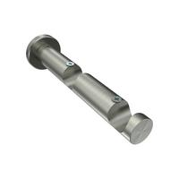 TRÄGER FÜR GARDINENSTANGEN 20 mm Ø, Platon 2-läufig, Edelstahl-Optik - Edelstahlfarben, Metall (16/4/4cm) - INTERDECO