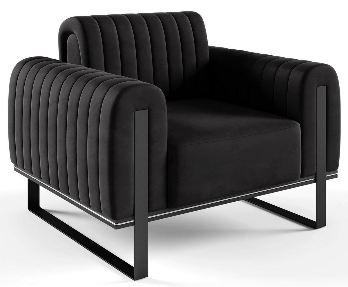 SESSEL Parissa 106 cm - Schwarz, Holz/Metall (106/79/92cm) - Selsey