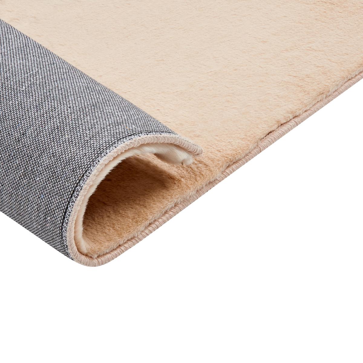 SHAGGY-KUNSTFELLTEPPICH Mirpur 150/80 cm - Beige, Kunststoff (80/150cm) - Beliani
