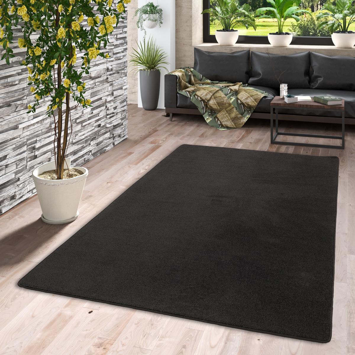 TREND VELOURS TEPPICH JOY - Schwarz, Textil (200/250cm) - Snapstyle