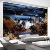 SELBSTKLEBENDE FOTOTAPETE 294/210 cm - Blau/Braun, Kunststoff/Textil (294/1cm) - KUNSTLOFT
