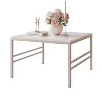 COUCHTISCH FORMA 70/70 cm Quadrat, Kaschmir / Weiß Hochglanz - Kaschmir/Weiß Hochglanz, Metall (70/70/46cm) - Idohome