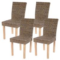 ESSZIMMERSTUHL Braun 4er-Set - Braun, Holz (43/89/56cm) - MCW
