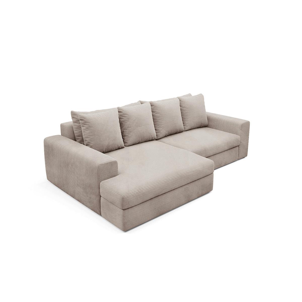 ECKSOFA Paola 3 Sitzplätze Taupe - Taupe, Holz (272/167cm) - Petits-meubles