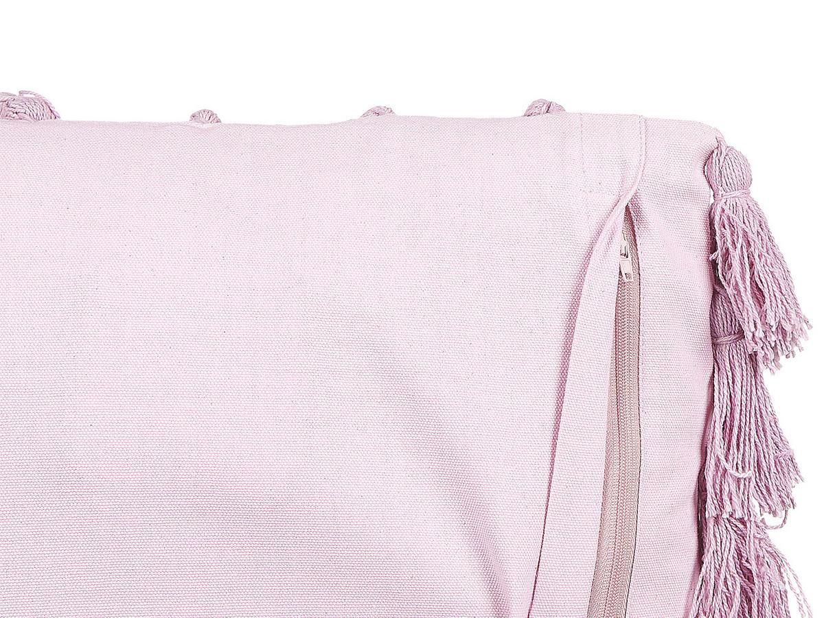 DEKOKISSEN 2er-Set Rosa 45/45 cm Lynchis - Pink, Naturmaterialien/Textil (45/45cm) - Beliani