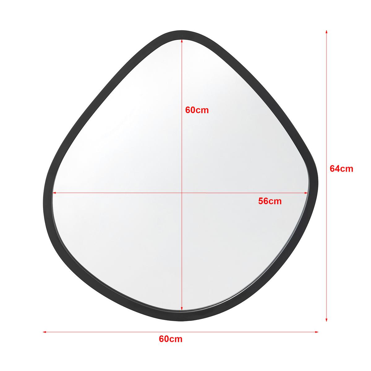 WANDSPIEGEL Galatone - Schwarz, Glas/Holzwerkstoff (56/64/60cm) - [en.casa]