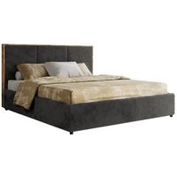 POLSTERBETT LERIO CLASSIC 160/200 - Dunkelgrau Plüsch - Multipocket-Matratze - Dunkelgrau, Textil (160/200cm) - MKS