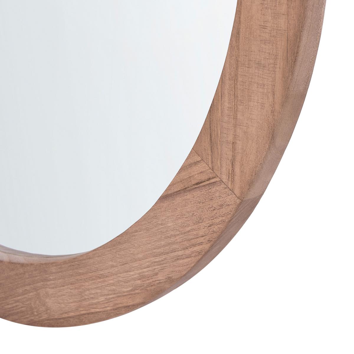 WANDSPIEGEL 76/76 cm Paulownia-Holz Hellbraun Lasalle - Hellbraun/Braun, Holz (76/76/2cm) - Beliani