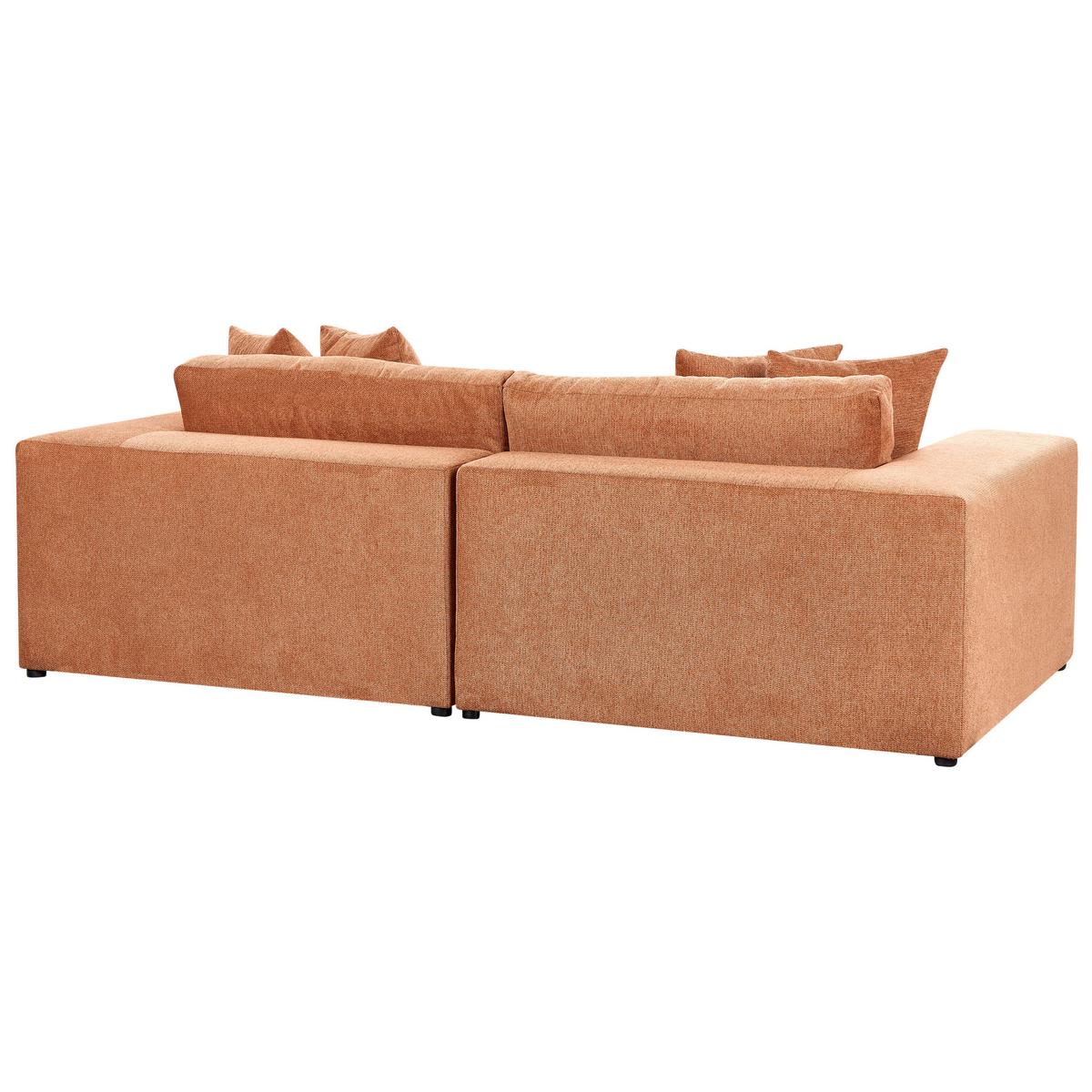 3-SITZER-SOFA orange mit Kissen Glorvika - Orange, Textil (240/58/120cm) - Beliani