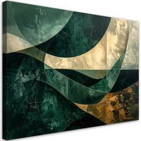 LEINWANDBILD Abstraktion 45x30cm - Grün, Textil (45/30cm) - Feeby