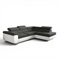 ECKSOFA Jade Mit Schlaffunktion - Schwarz, Holzwerkstoff/Textil (275/202cm) - Fun Möbel
