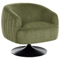 DREHSESSEL Stoff Grün Norager - Schwarz/Grün, Textil/Metall (73/72/81cm) - Beliani