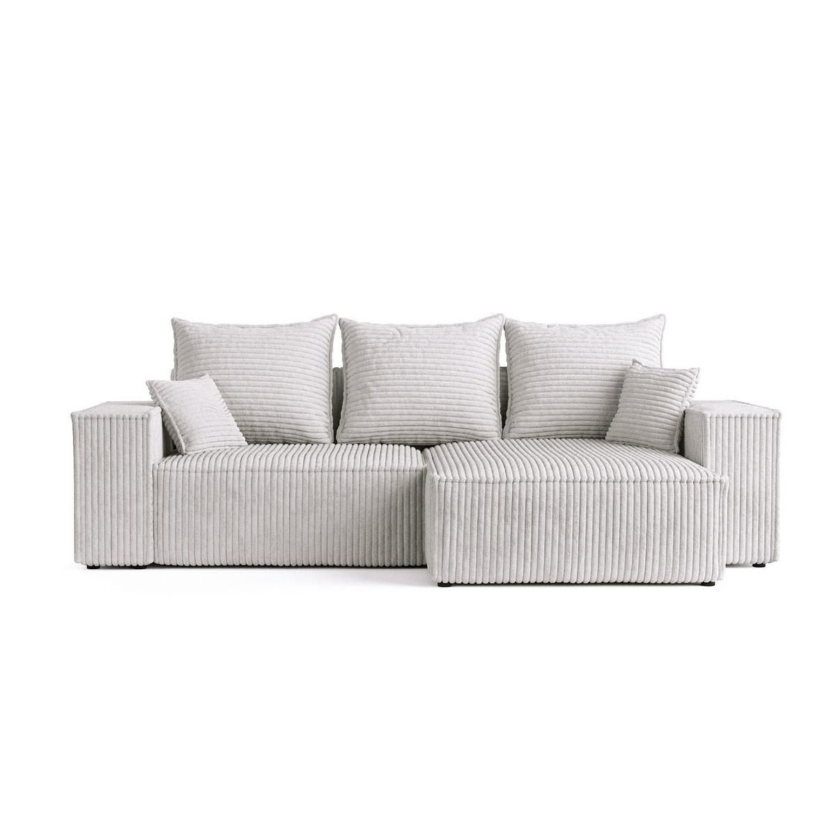 ECKSOFA SENSO mit Schlaffunktion Grau im Tilia Stoff - Schwarz/Grau, Holz/Holzwerkstoff (255/148cm) - AltaBeds