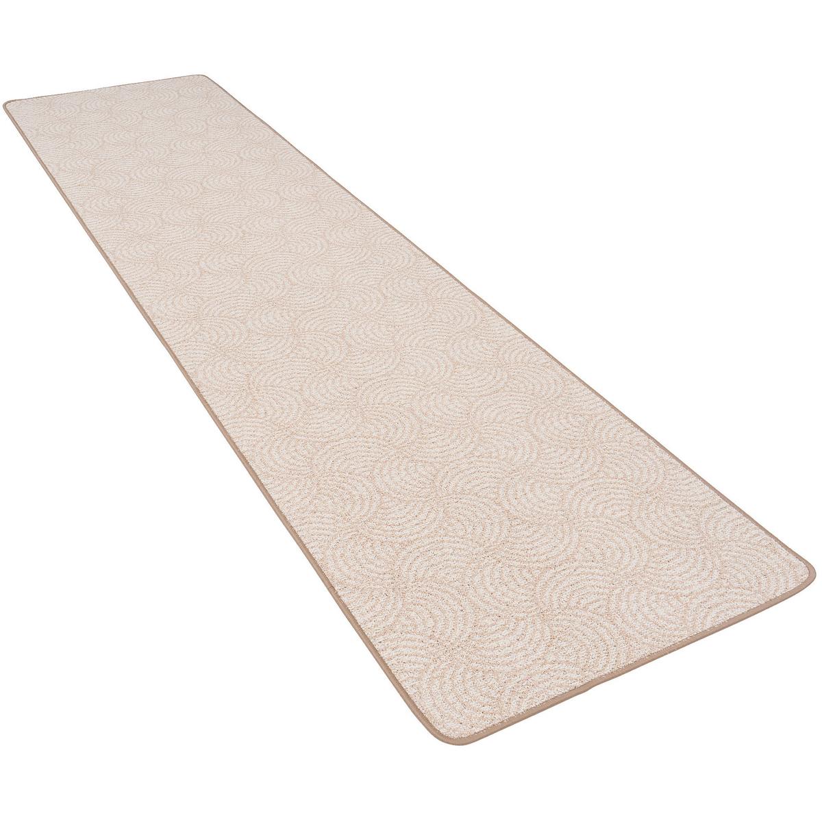 LÄUFER FEINSCHLINGE DESIGNER TEPPICH CIRCLE - Beige, Textil (100/200cm) - Snapstyle