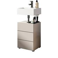 WASCHBECKENUNTERSCHRANK Kaschmir, Badezimmer Unterschrank 38 x 56 cm - Kaschmir/Schwarz, Holzwerkstoff/Kunststoff (38/56/34cm) - Inn.Furn