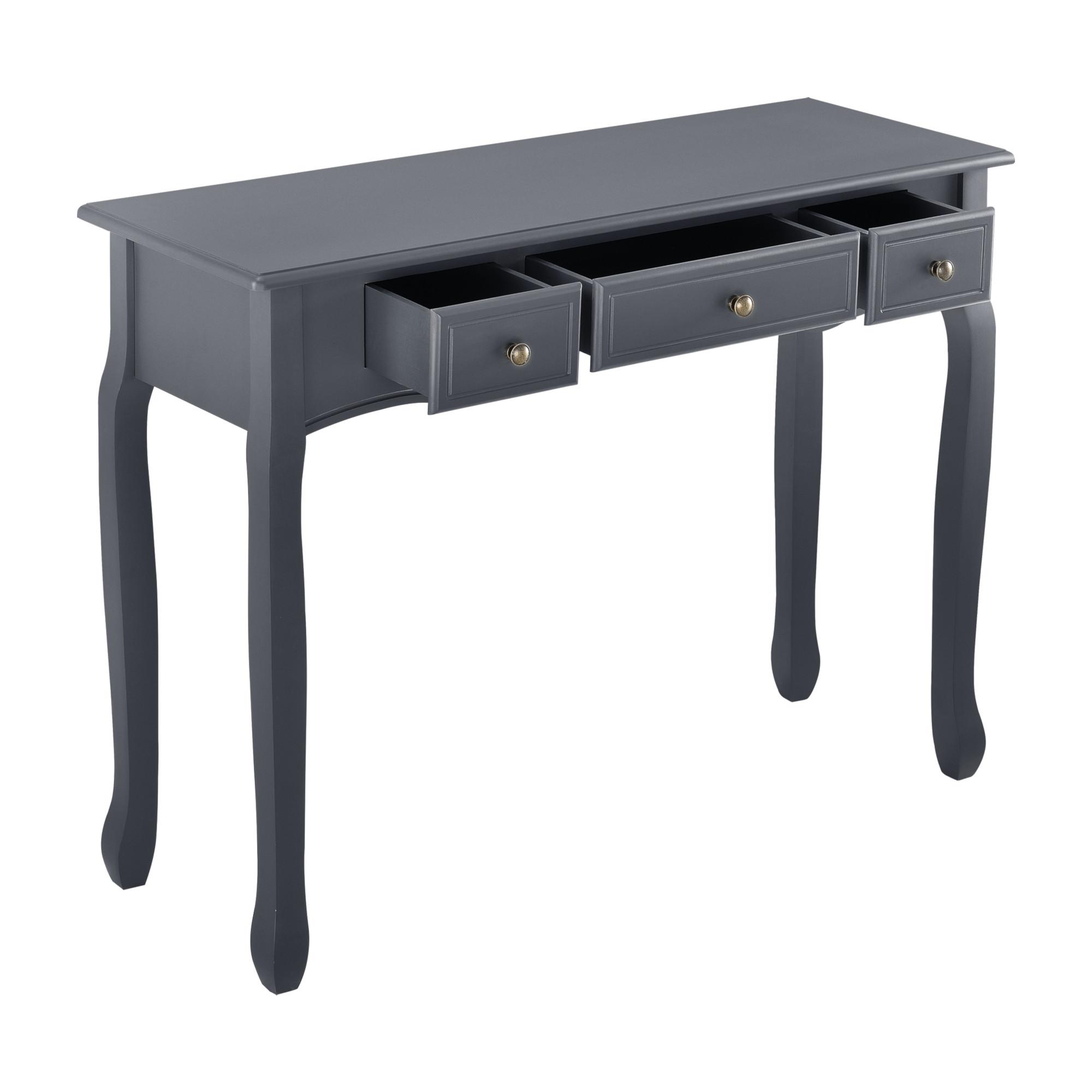 KONSOLENTISCH Hirschhorn - Grau, Holzwerkstoff (35/100/78cm) - [en.casa]