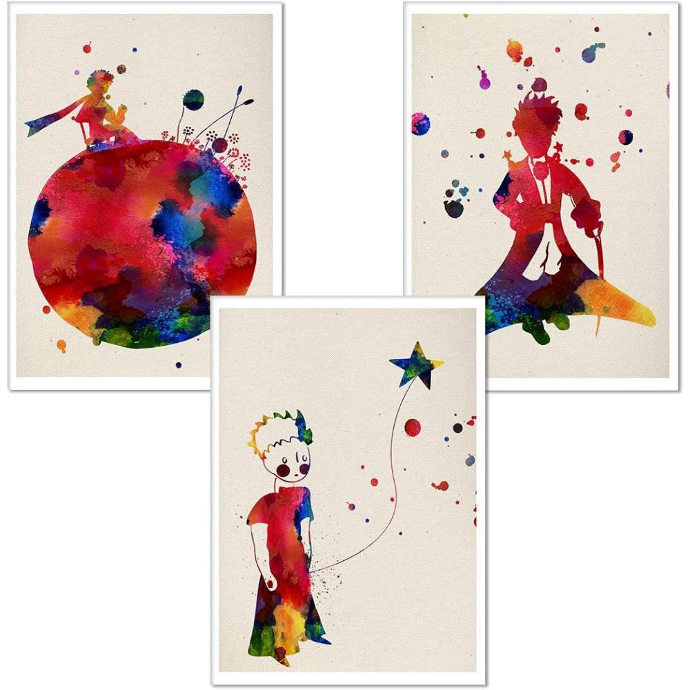POSTER Set Mit 3 El Principito A3 Rahmenlos - Klar, Papier (29.7/5/42cm) - Nacnic