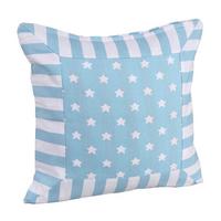 PATCHWORK-KISSENHÜLLE Sterne 60/60 cm - Blau, Textil (60/60cm) - Homescapes