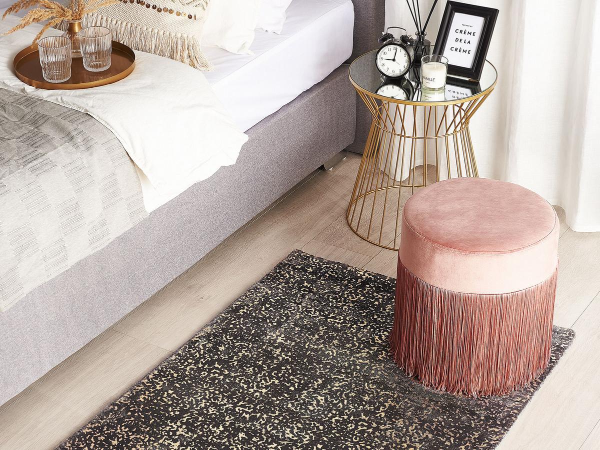 KURZFLOR-TEPPICH Esel 150/80 cm - Grau, Naturmaterialen (80/150cm) - Beliani