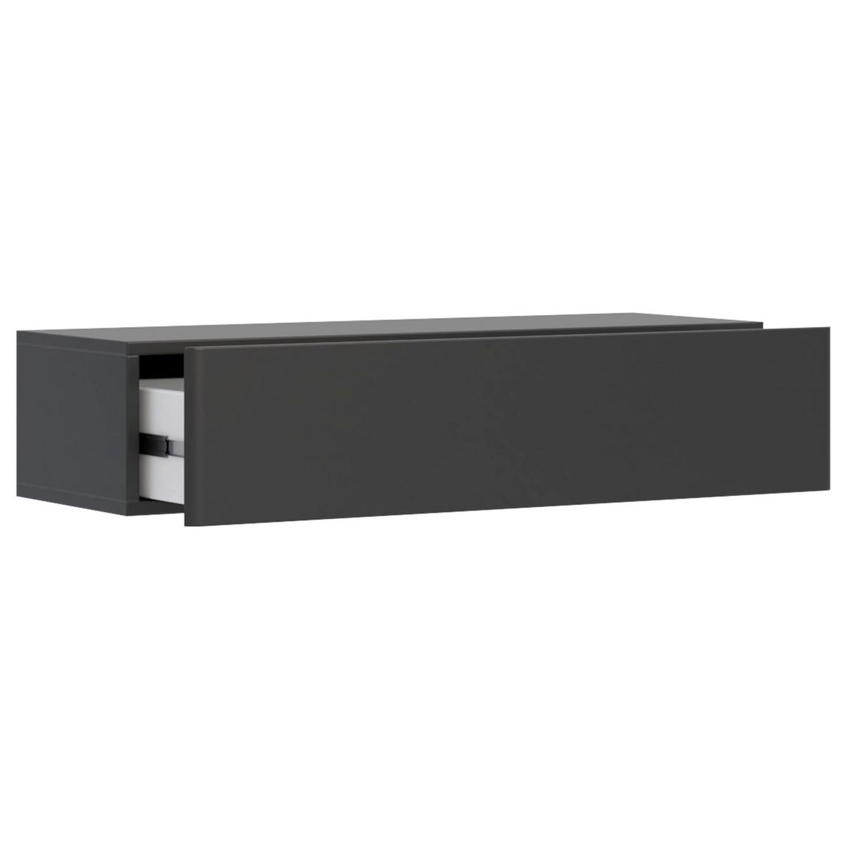 WANDKONSOLE Olio SCHWARZ 90 CM - Schwarz, Holzwerkstoff (90/17/39.6cm) - Selsey