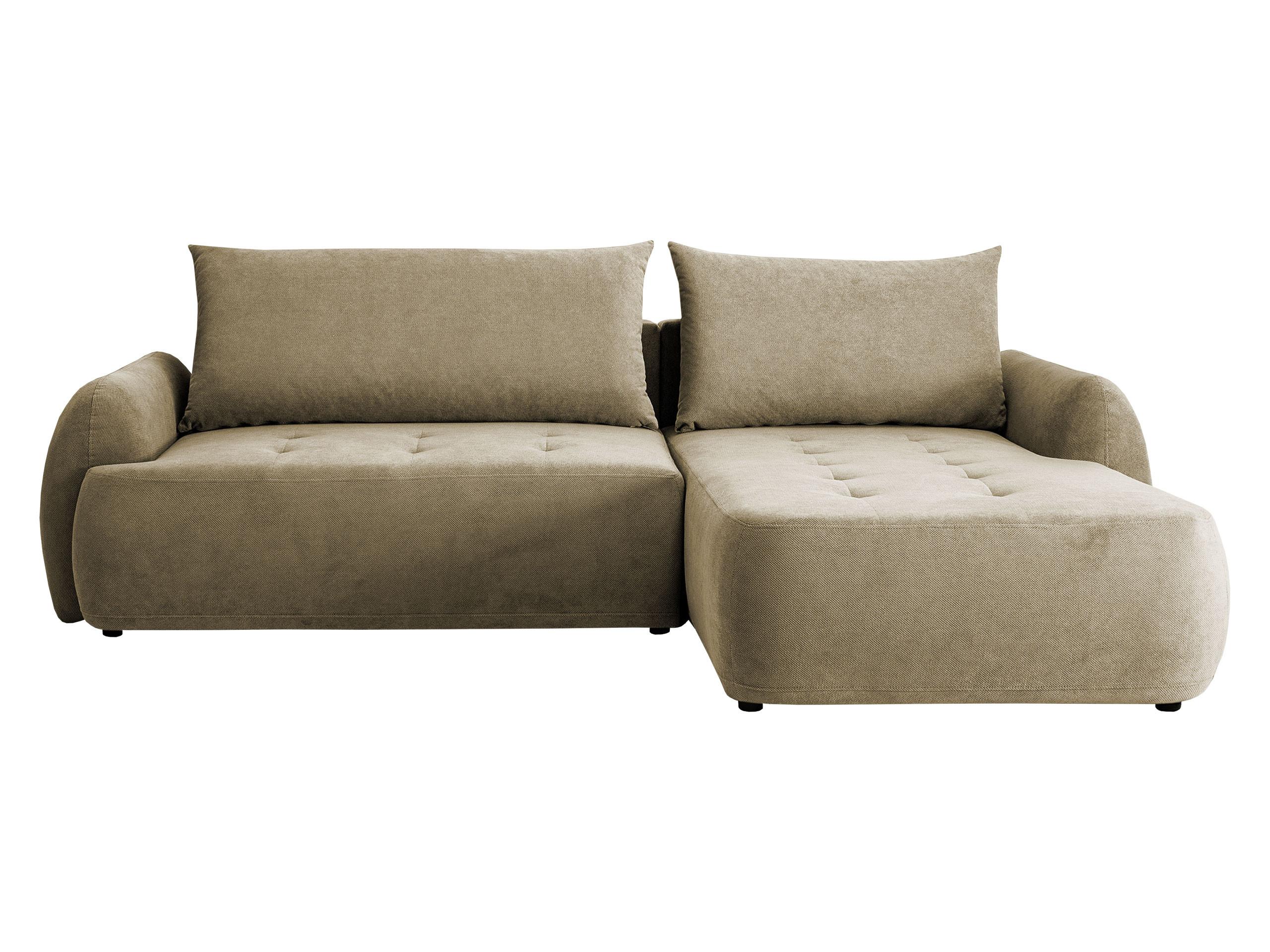 ECKSCHLAFSOFA Bueno II, Seite: Rechts - Beige/Schwarz, Holz/Textil (280/185cm) - MIRJAN24