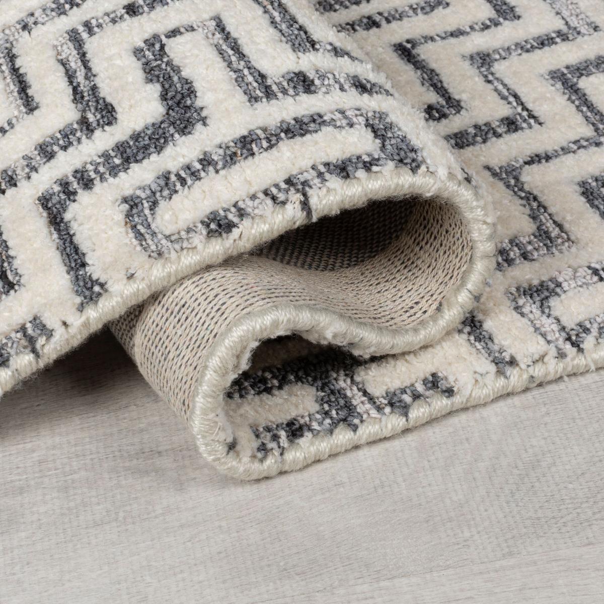 TEPPICH ARLEN, geometrisch, Grau, 160 x 230 cm - Grau, Textil (230/160cm) - KADIMA DESIGN