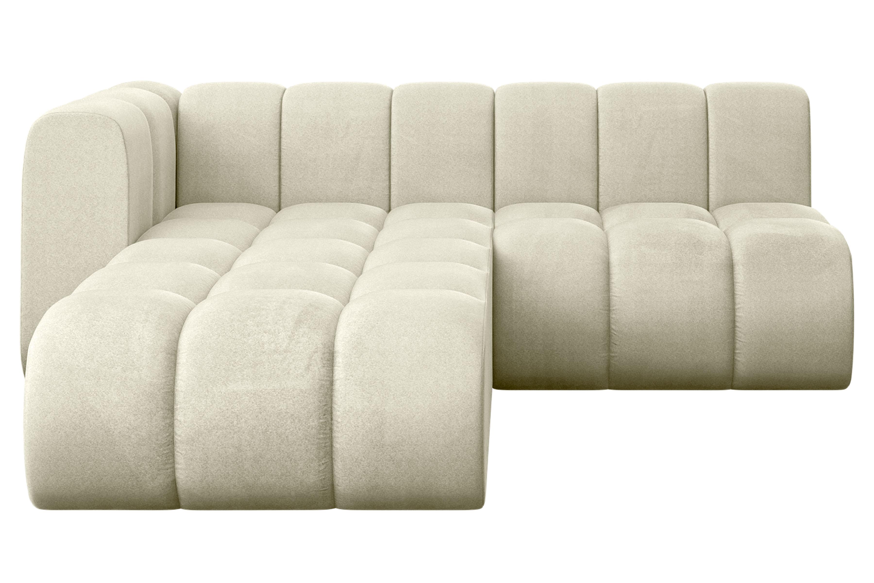 ECKSOFA modulares Sofa Darnel-L1 - 205x177x70 cm Beige - Beige, Holzwerkstoff/Textil (205/177cm) - ALTDECOR