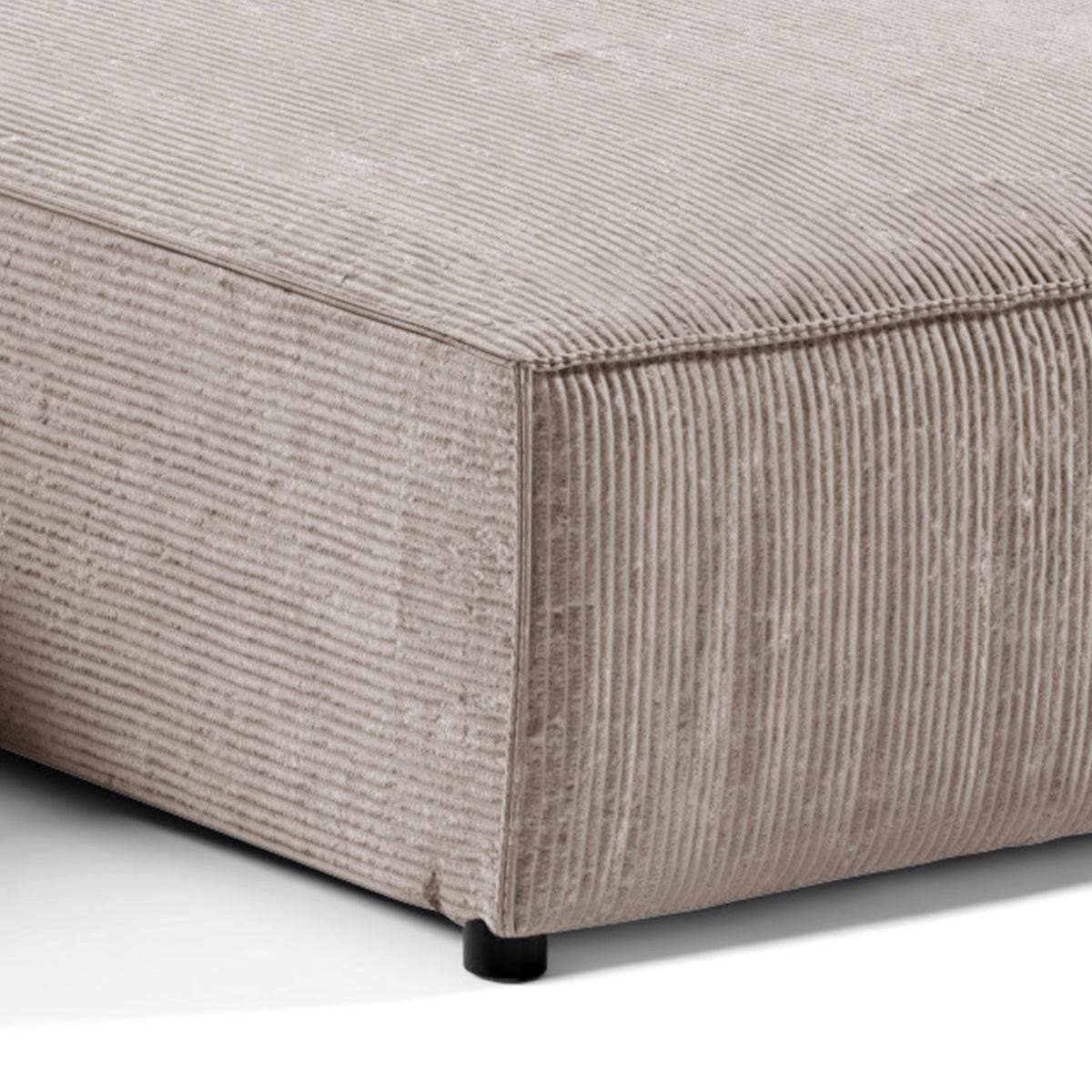 PANORAMASOFA Isaac 5 Sitzplätze Taupe - Taupe, Holzwerkstoff (398/85/185cm) - Petits-meubles
