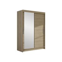 KLEIDERSCHRANK Miami VI - Silberfarben/Sonoma Eiche, Holzwerkstoff/Kunststoff (120/200/58cm) - MIRJAN24