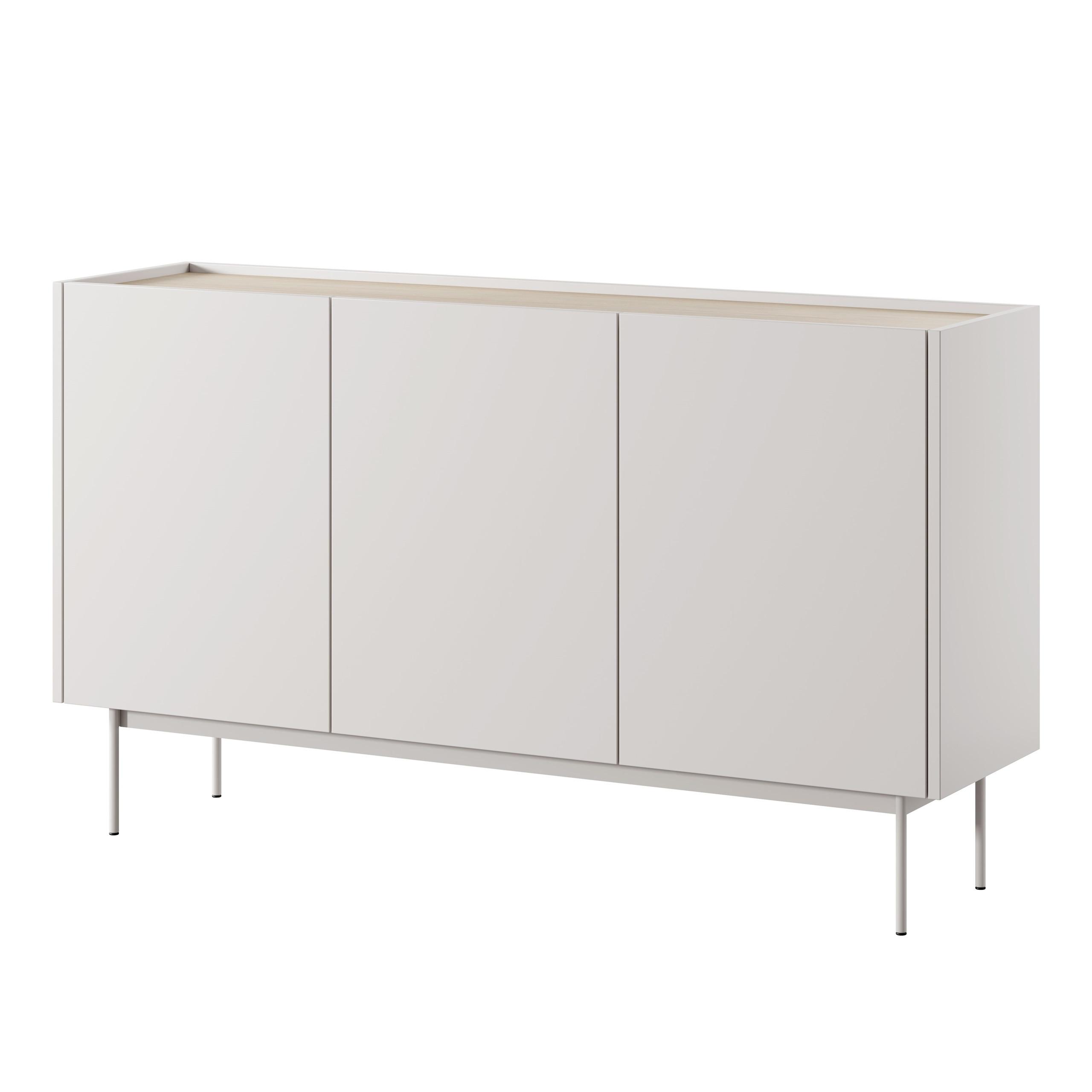 SIDEBOARD COLORE 144/83/37 cm mit 3 Türen Kaschmir - Kaschmir, Holzwerkstoff (144/83/37cm) - MASSENO