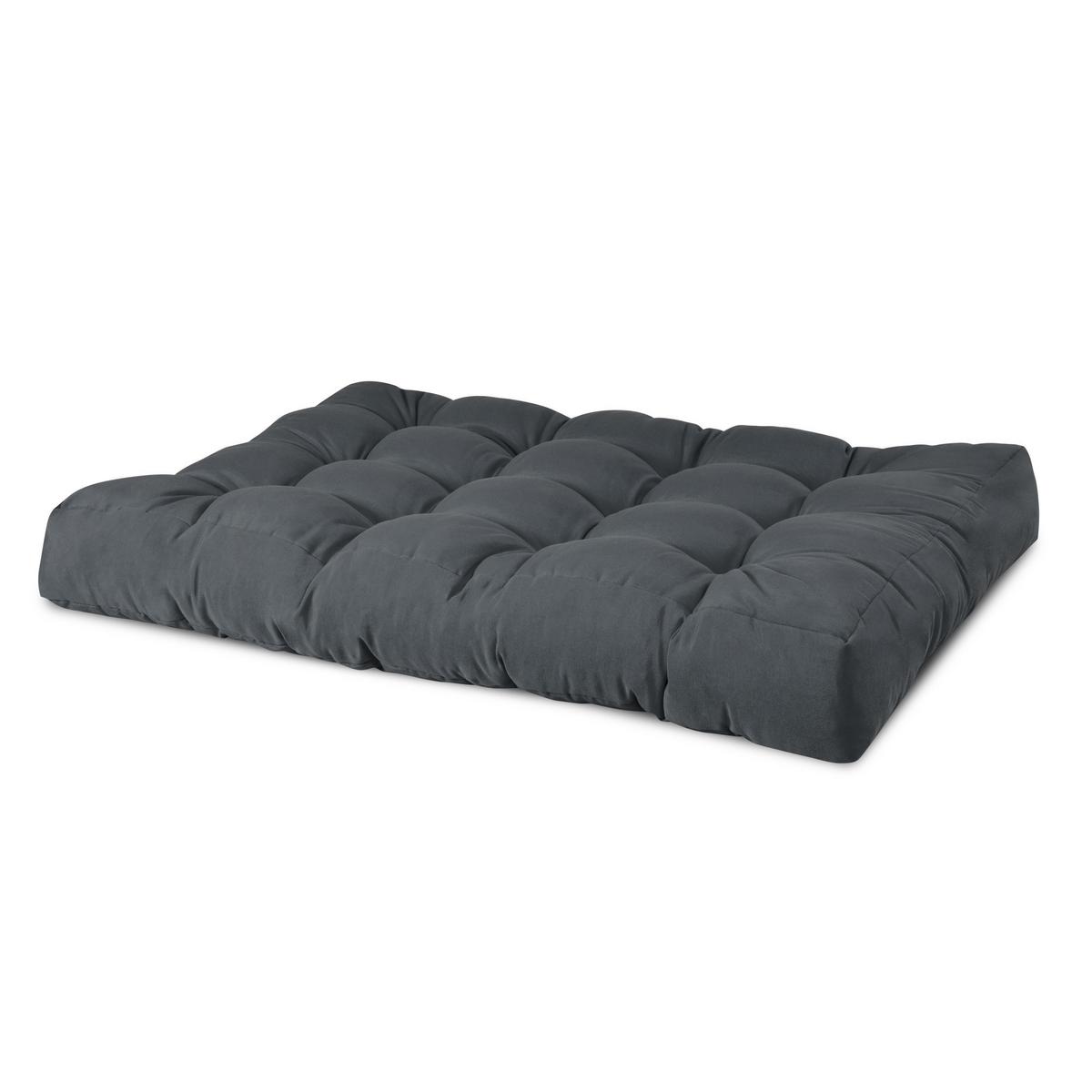 PALETTENKISSEN Eco Style Sitz 120/80/15 cm Graphitgrau - Grau, Textil (80/15/120cm) - Beautissu 
