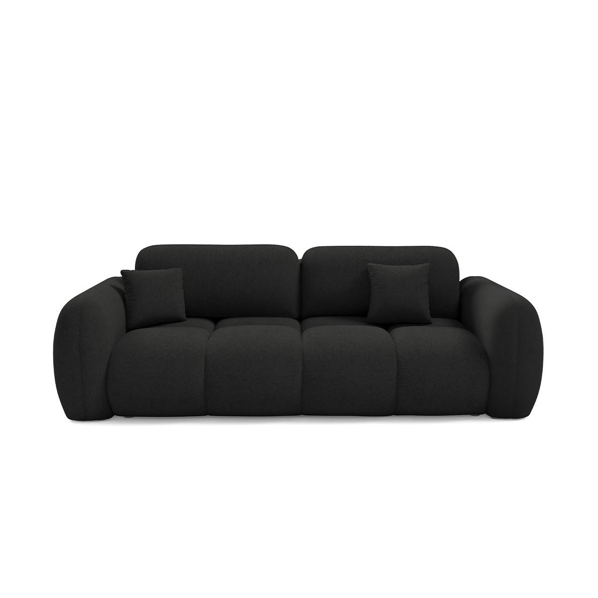 SOFA Livio 3 Sitzplätze Schwarz - Schwarz, Holz (270/95/121cm) - Petits-meubles