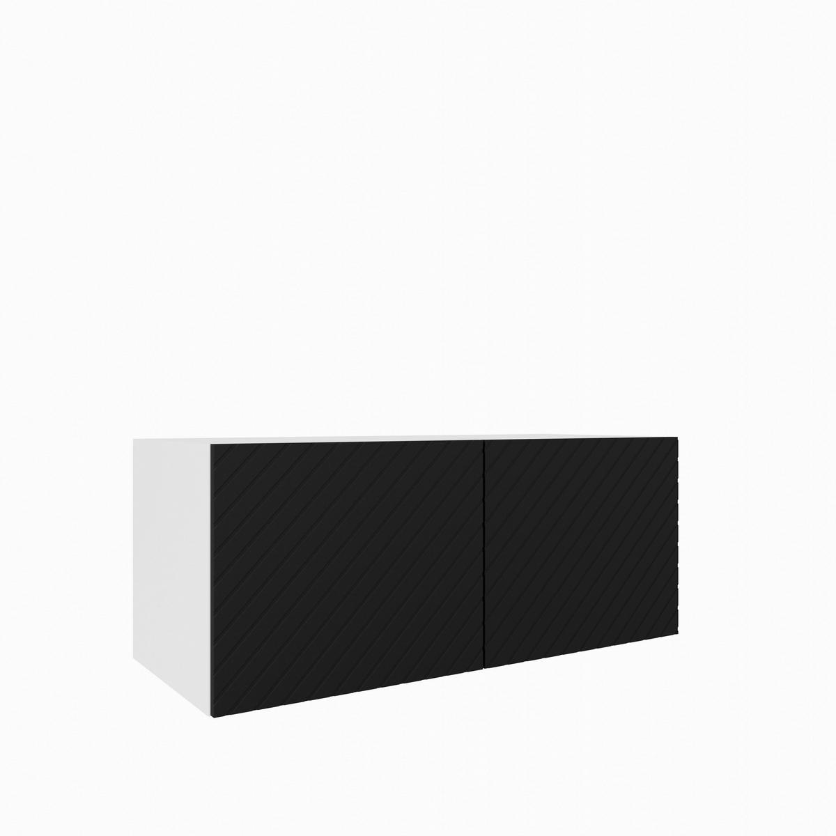 LOWBOARD CAVA 100/41/40 cm, Hängender TV-Schrank Weiß / Schwarz - Schwarz/Weiß, Holzwerkstoff (100/41/40cm) - MASSENO