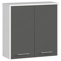 BADKOMMODE Weiß, Graphit Grau 60/60/22,5 - Weiß/Grau, Holzwerkstoff (60/60/23cm) - RAUMHIRSCH FURNITURE