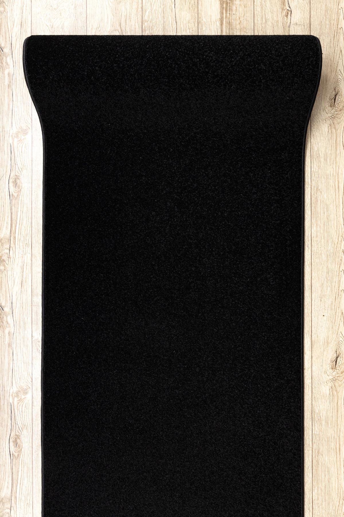 LÄUFER KARMEL Glatt, 140/390 cm - Schwarz, Textil (140/390cm) - rugsX