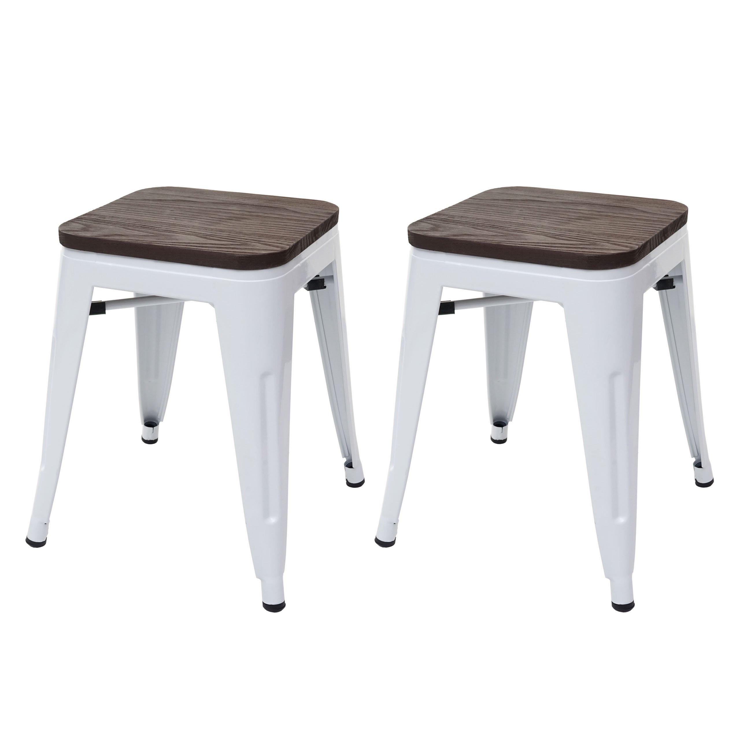 HOCKER HOLZ-SITZFLÄCHE Weiß - Weiß, Holz (39/45/39cm) - MCW