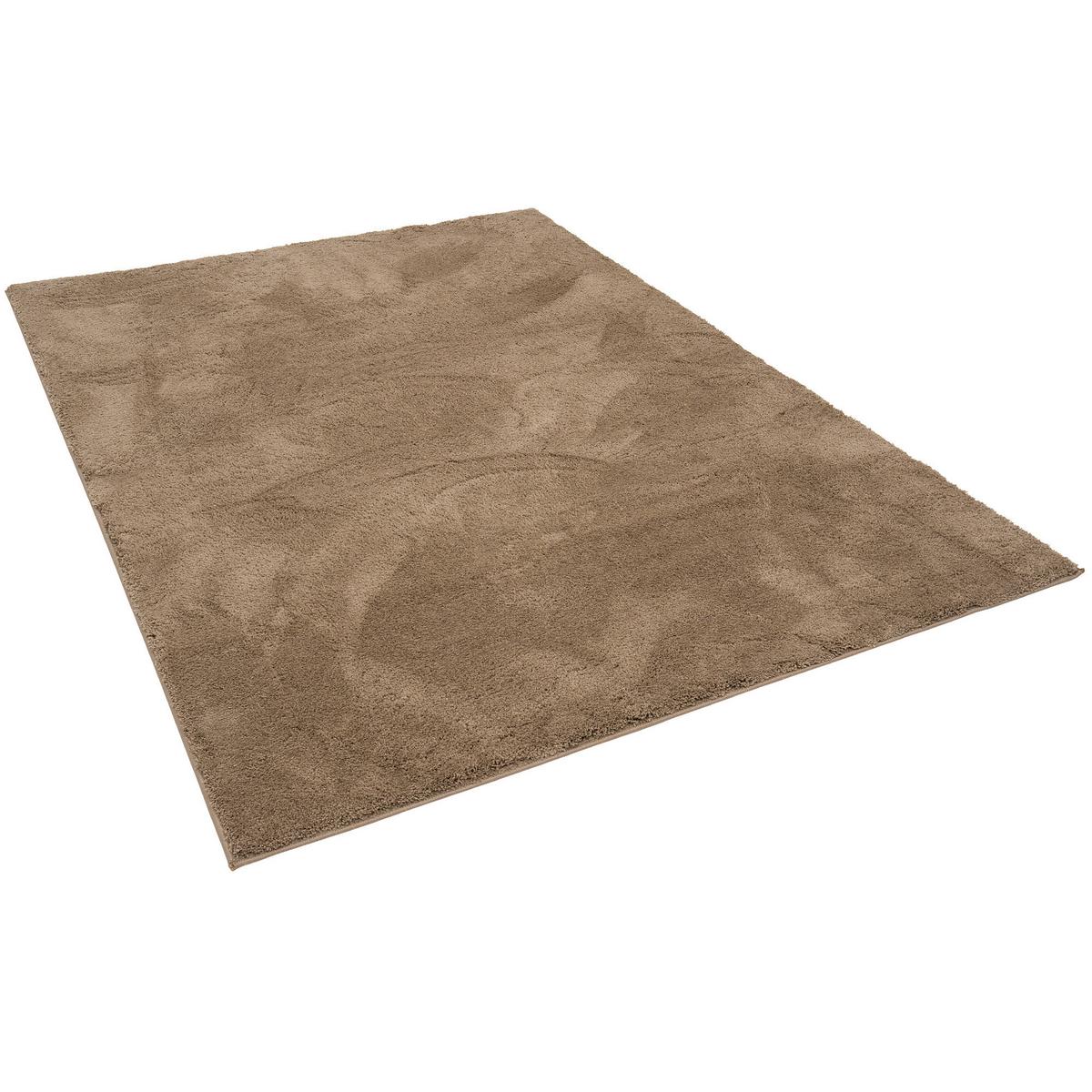 HOCHFLOR LANGFLOR SUPER SOFT TEPPICH SILKY - Taupe, Textil (80/150cm) - Pergamon